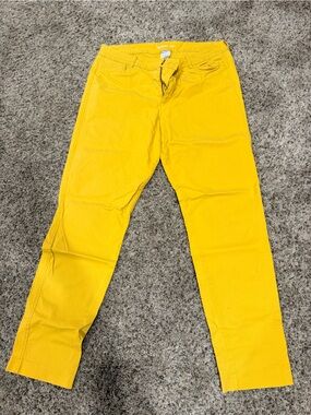 Old Navy Yellow Cropped Ankle Pants